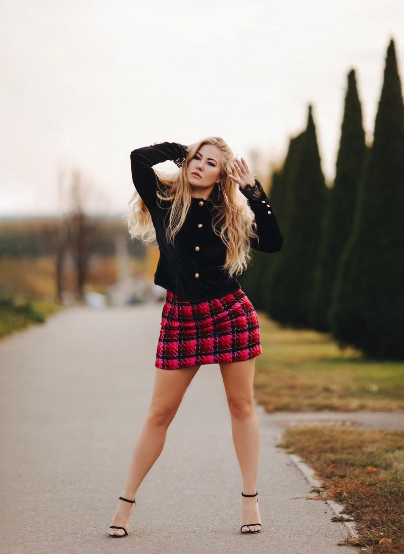 Юбка из премиального твида